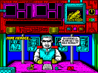 Thunderbirds title screen for ZX Spectrum